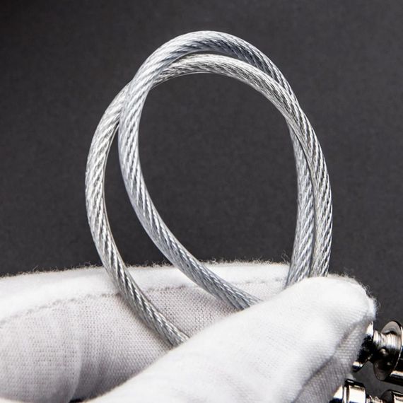 Замок блокіратор з тросом на вікна, двері + 2 ключа, Чорний / Захисний замок від дітей / Блокувальник вікон з ключем | Зображення 3