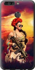Чехол на Huawei Honor V9 / Honor 8 Pro Украинка с оружием "5316u-1246-17620"