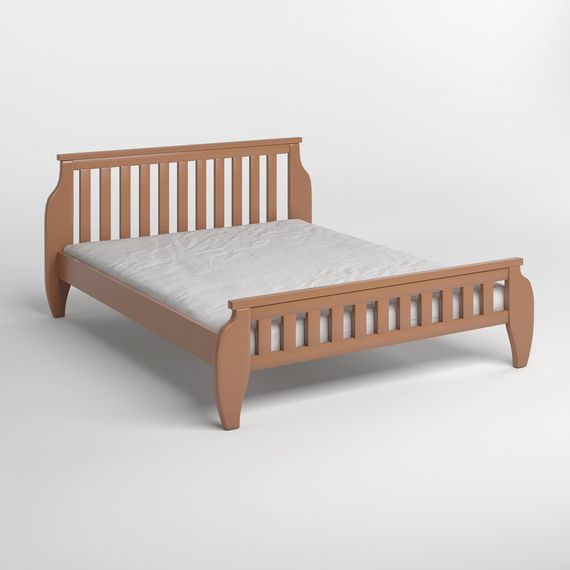 Полуторне дерев&#039;яне ліжко Mebigrand Прага Коричневий (RAL8025) 120х190 см (MBG-7189) | Зображення 1