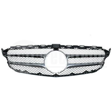 Решетка радиатора Mercedes Benz W205 14-18 (хром/серебро), AutoTechteile, 110 8864, 5506-00-3521950P