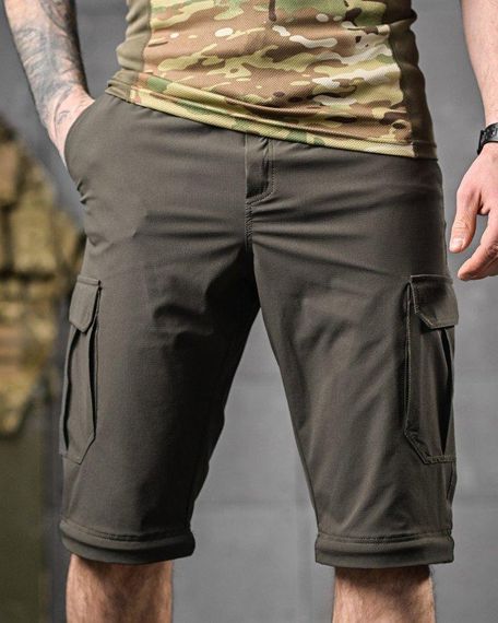 Стрейчевые летние такатические штаны-шорты PARADOX олива ДЛ6298 | Зображення 3