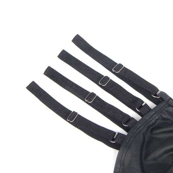 Стрінги чоловічі чорні STAR Night з регулюючими гумками з боків, L Sex Aura | Зображення 6