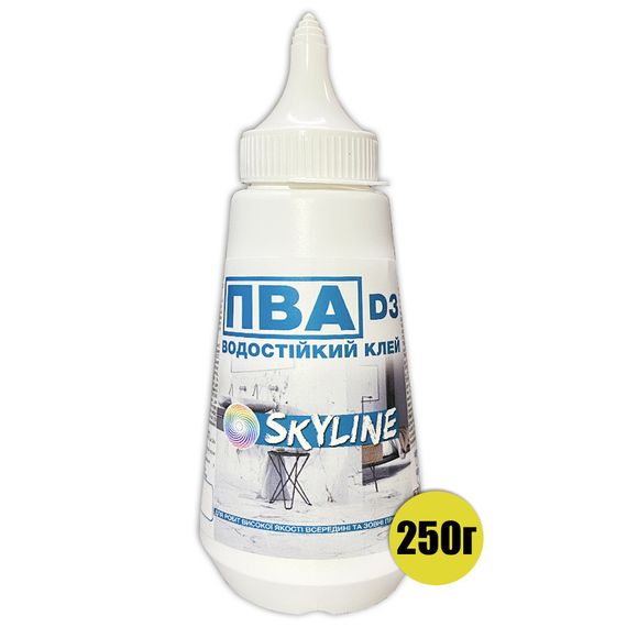 ПВА Клей міцний універсальний водостійкий D3 SkyLine 0.25 кг | Зображення 1