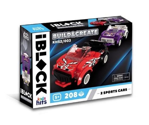 Конструктор KH52/003 Kids hits IBLOCK JUNIOR 2 МЕГАКАРА, 208 деталей, у коробці (6902300265995)