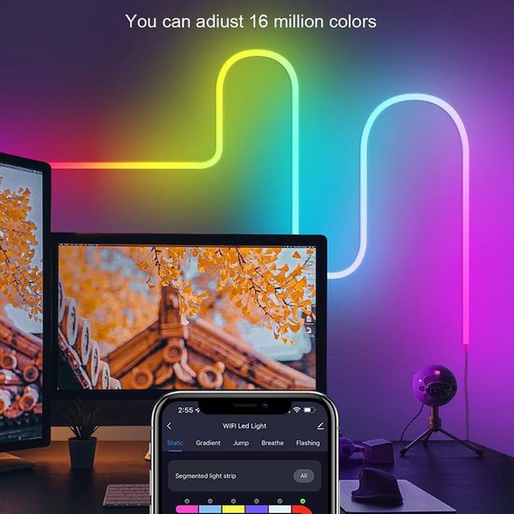 Настінна стрічка RGB LED LD05 Bluetooth EU Plug with app 12 V (5m) | Зображення 4