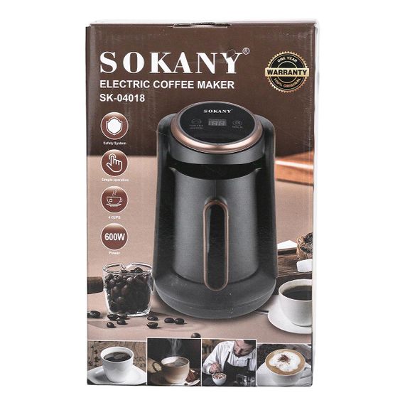 Кофеварка электрическая 600 (мл) для дома и офиса Sokany | Зображення 8