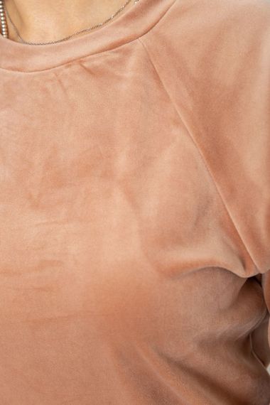 Спорт костюм жіночий велюровий, колір бежевий, 102R272 | Зображення 4