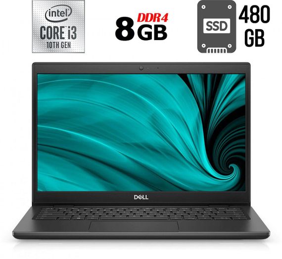 Ультрабук Б-класс Dell Latitude 3410 / 14" (1366x768) TN / Intel Core i3-10110U (2 (4) ядра по 2.1 - 4.1 GHz) / 8 GB DDR4 / 480 GB SSD / Intel UHD Graphics / WebCam / USB 3.2 / HDMI / Windows 10 б/у