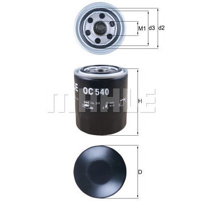 Фильтр масляный Mahle OC540