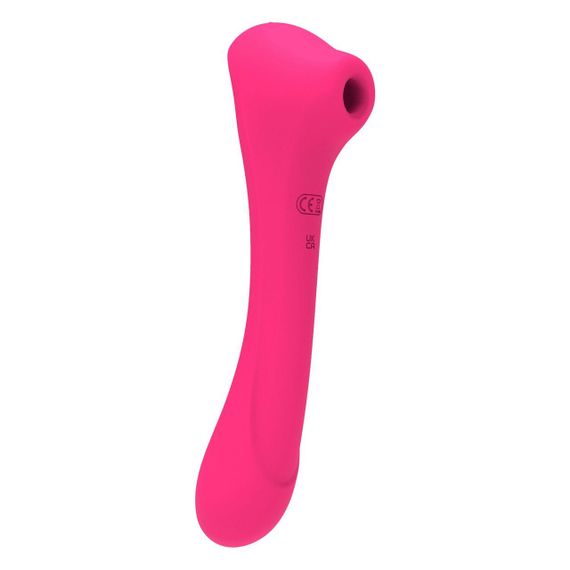 Вибратор и вакуумный клиторальный стимулятор 2-в-1 Alive Quiver Magenta Pink обновленная модель | Зображення 2