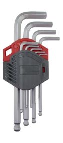 Набор ключей Г-образных WURTH 575241100 HEX с шариком SW1.5-10 мм 9 шт. RED STRIPE