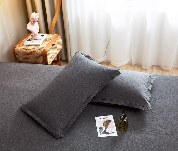 Постільна білизна Love You Варена бавовна Антрацит Євро | Зображення 2