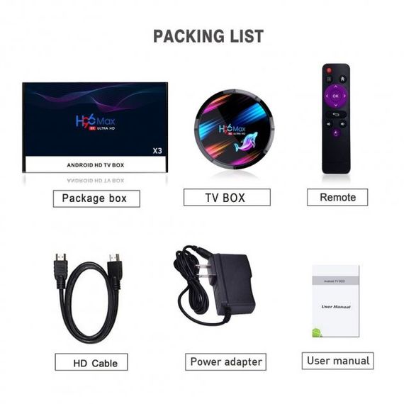 Смарт приставка Медиаплеер стационарный Android TV Box XPRO H96 Max X3 (4/32 Gb) Android 9.0 (H96 Max) | Зображення 2
