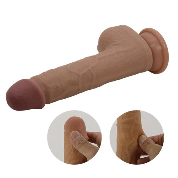 Вибратор на присоске PRETTY LOVE - Tommy 8,9'' Light Brown, 3 vibration functions 3 Sex Aura | Зображення 3