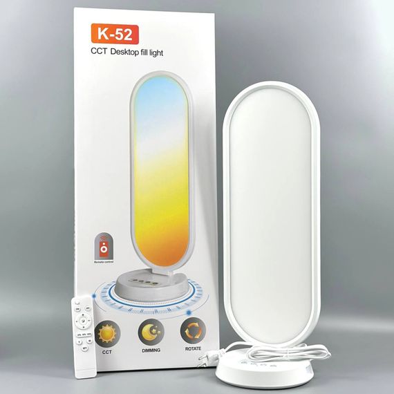 Світлодіодна LED лампа Desktop Fill Light K-52 CCT з пультом 3000-6500K (для блогерів та візажистів) (66,0*19,0cm) | Зображення 1