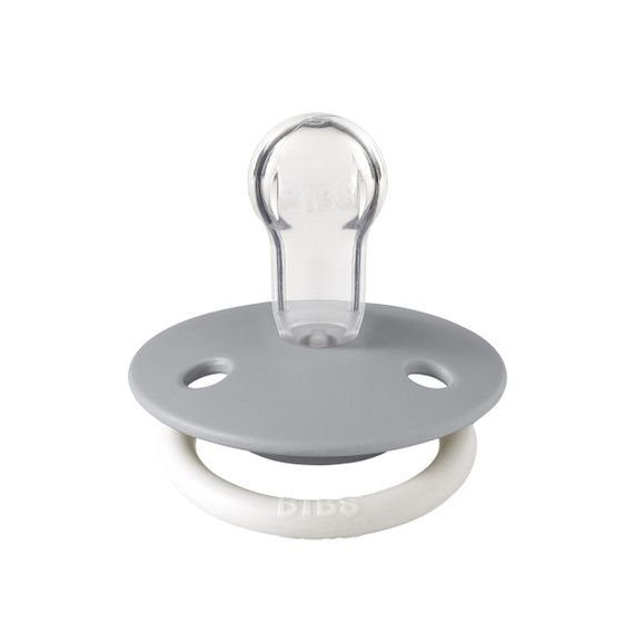 Соска пустушка BIBS De Lux Silicone (кругла) 0-36 міс - Cloud нічна