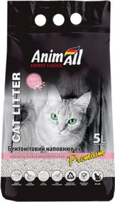 Наповнювач для котячого туалету AnimAll Бентонітовий грудкуючийся з ароматом дитячої пудри  10 л