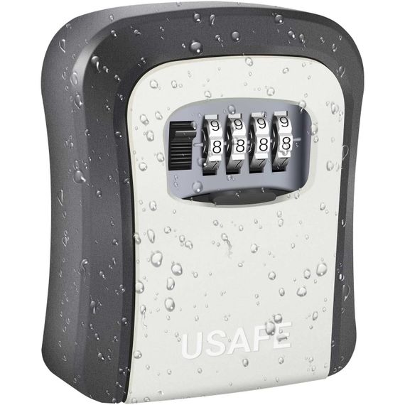 Зовнішній міні сейф для ключів uSafe KS-03p, з кодовим замком, настінний, пластиковий, Сірий | Зображення 1