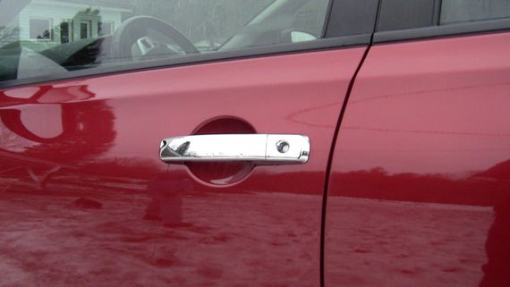 Накладка на ручки (4 шт, нерж) З чіпом, OmsaLine - Італійська нержвейка для Nissan Navara 2006-2015 рр