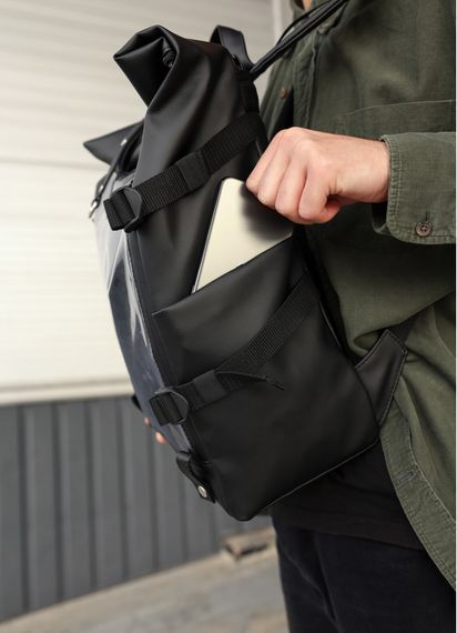 Чоловічий рюкзак Sambag ROLLTOP HACKING чорний 41 х 30 х 16 см (24460001m) | Зображення 2