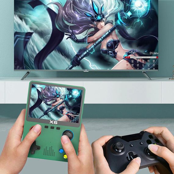 Игрова портативна консоль PSP 6X з монітором 3,5 дюйма 1000 ігор XPRO Чорний (43813-X6_1144) | Зображення 8