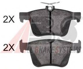 Колодка гальм. диск. VW GOLF VII 2.0 2013,AUDI A3 2012 задн. (вир-во ABS) A.B.S. 37964 на VW JETTA VII SportWagon (BA5)