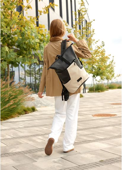 Жіночий рюкзак Sambag RollTop X чорно-сірий 41 х 27 х 18 см (24320130) | Зображення 7