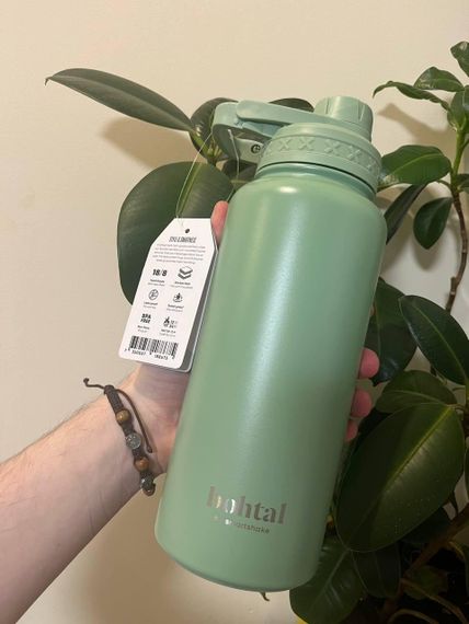 Пляшка для води металева Bohtal Insulated Sports Bottle 960 ml/32 oz Green | Зображення 6