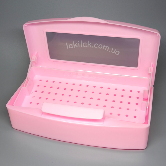 Бокс для дезинфекции и стерилизации инструмента (розовый) 500мл