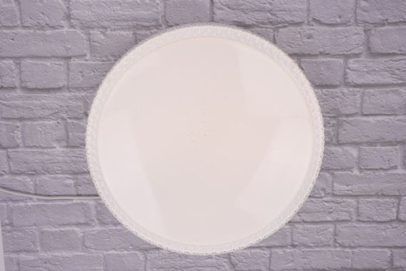 Сучасний круглий світильник стельовий LED для кімнати кухні ванної з пультом 25708 Білий 6х39х39 см. | Зображення 5