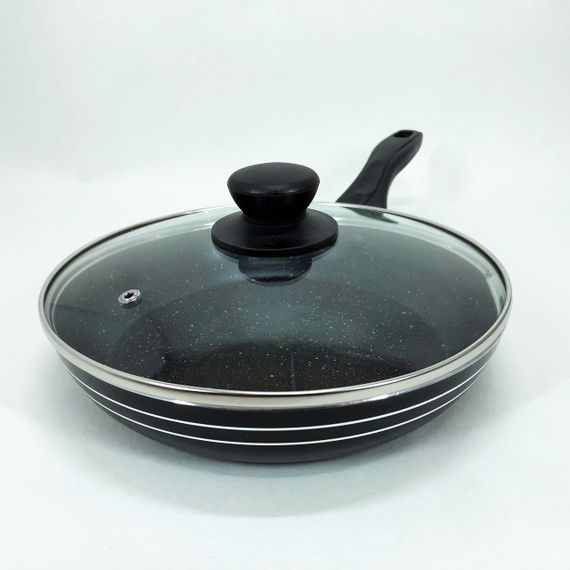 Сковорода UNIQUE UN-5163 22см з кришкою антипригарним покриттям, Глибока сковорода для кухні | Зображення 2