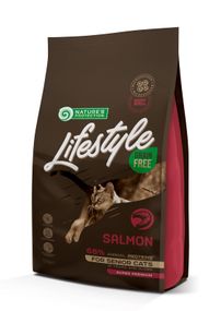 Корм Nature's Protection Lifestyle Grain Free Salmon Senior Cat сухий з лососем для літніх котів 1.5 кг