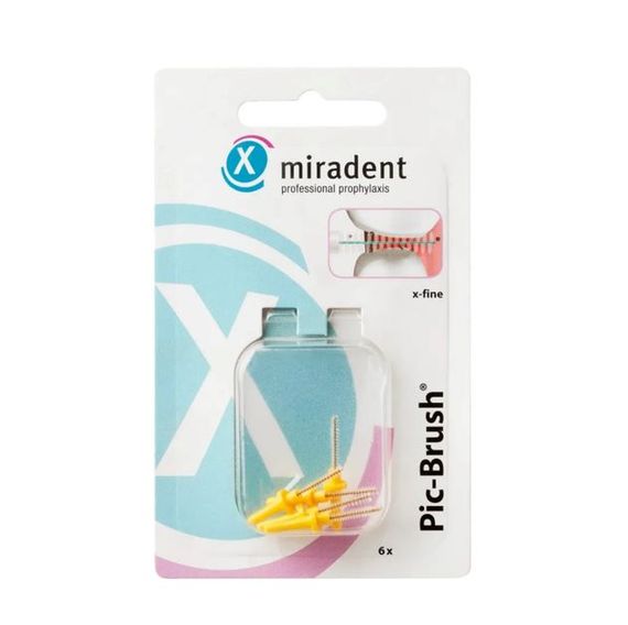 Набір запасних йоржиків Miradent Pic Brush - жовті (1,8 мм) 6шт