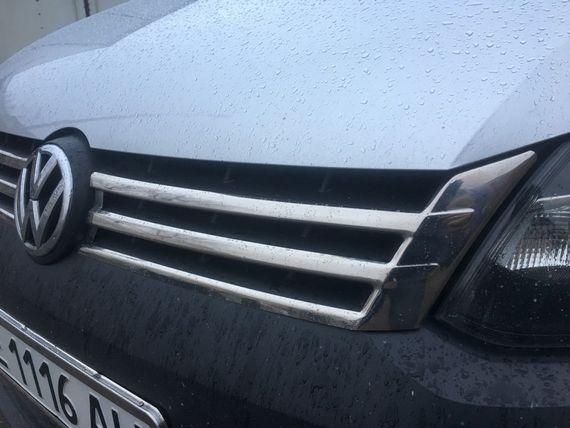Накладки на решетку (2 шт, нерж) OmsaLine - Итальянская нержавейка для Volkswagen Caddy 2010-2015 гг | Зображення 2