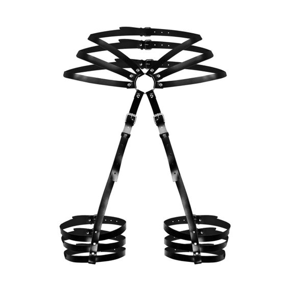 Сексуальні шкіряні гартери з поясом Art of Sex - Vivien, розмір L-2X, колір чорний sexstyle | Зображення 2