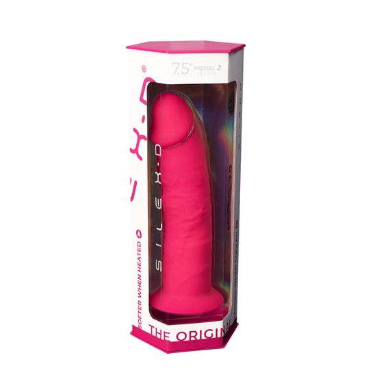 Фалоімітатор SilexD Henry Pink (MODEL 2 size 7.5in), двошаровий, силікон + Silexpan, діаметр 4,8 см | Зображення 5