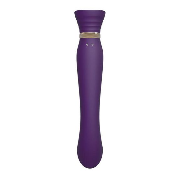 Смартвібратор 3в1 Zalo — Queen Twilight Purple, пульсівна перлина та вакуум, кристал Swarovski Sex Aura | Зображення 4