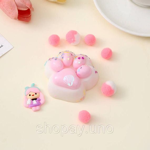 Антистресс игрушка Лапка котика Squish Cat Paw · Силиконовая тапа - лапка сквиш Таба лапка для детей | Зображення 4