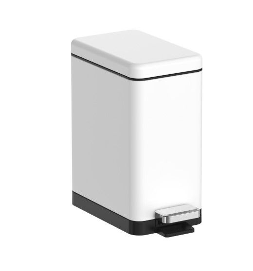 Відро для сміття Koer TC-010210-08 з плавним закриттям, прямокутне, 10 л, білий (KR5598) | Зображення 4