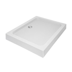 Душевой поддон KAPIELKA ST100x80х14 низкий, прямоугольный, диаметр слива 52 мм Lidz