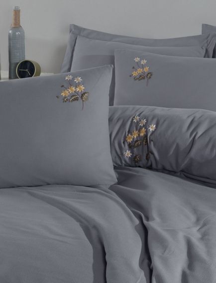 Постельное белье Saheser Ranforce Nakisli 200 х 220 см Poppy | Зображення 1