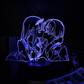 Акриловый светильник-ночник Darling in the Franxx синий tty-n002186