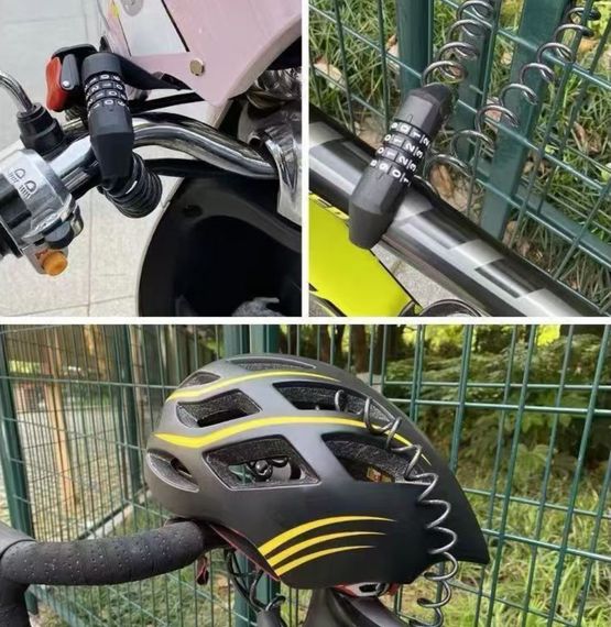 Велосипедний кодовий замок Primo Lock-02 зі сталевим протиугінним тросом 1,5 м - Black | Зображення 3