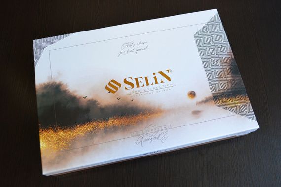 Льняная скатерть с ранером Selin Pelin Set 160×350+12 салфеток бежевая | Зображення 6