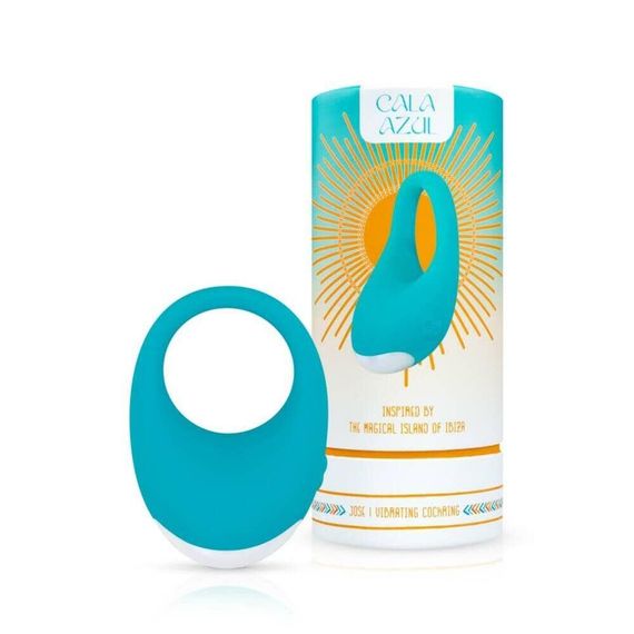 Ерекційне кільце Cala Azul Jose Vibrating Cockring з вібрацією, USB, водонепроникне IPX7, стимуляція | Зображення 8