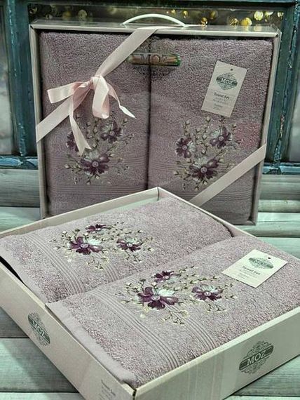 Рушники подарункові Moz cicek 05 набір 2шт