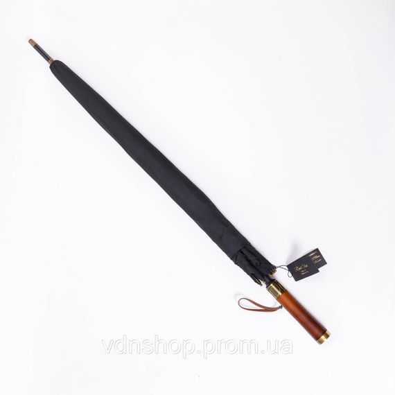 Класична парасолька-тростина напівавтомат з поліестеру 8 спиць діаметр 124 см Чорна HP-23-6B | Зображення 3