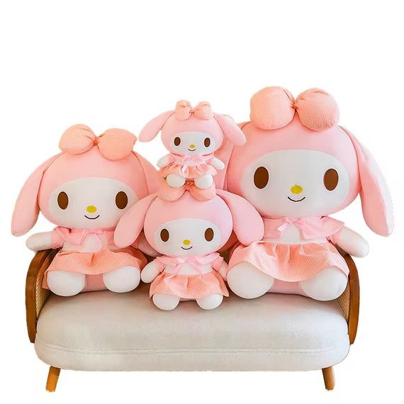 М'яка Аніме Іграшка Плюшева Куромі My Melody з Бантиком у Рожевій Сукні Hello Kitty 30 см | Зображення 1