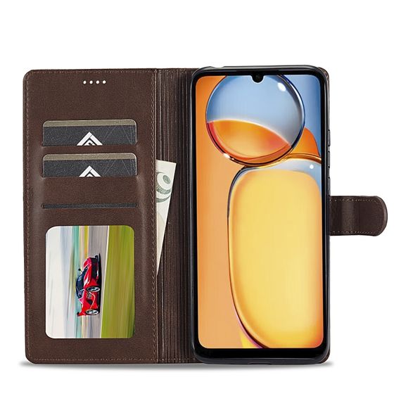 Чохол книжка iMeeke для Xiaomi Redmi 13C колір Темно-коричневий | Зображення 2