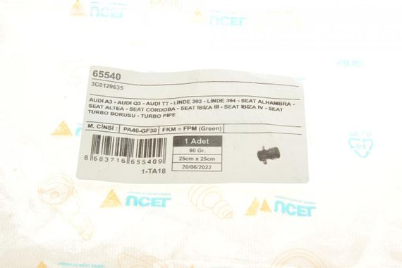 Патрубок турбины Audi Q3 2.0 TDI VW Caddy III 1.6 1.9 2.0 TDI 10- 65540 | Зображення 5